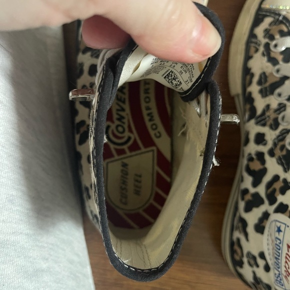 Leopard Print High-Top Converse Sneakers - Picture 5 of 6